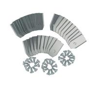 vhbw 30x Lames compatible avec Greenworks Optimow 5, Optimow 4, Optimow M, Optimow 7 tondeuse - Lames de rechange, argenté, acier