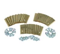 vhbw 30x Lames compatible avec Scheppach ohne Anagabe tondeuse - Lames de rechange, or / argenté, apatite de titane