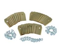 vhbw 30x Lames compatible avec Telsing 1000, 1500, 2500 tondeuse - Lames de rechange, or/argenté, apatite de titane