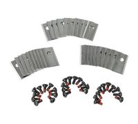 vhbw 30x Lames compatible avec Worx Landroid WG796E, WR101, WR102SI, WR101SI tondeuse - Lames de rechange, argenté, acier inoxydable