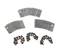 vhbw 30x Lames compatible avec Worx Landroid WR110MI, WR113MI, WR111MI tondeuse - Lames de rechange, argenté, acier inoxydable