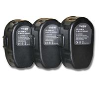 vhbw 3x Batterie (3000 mAh, NiMH, 18 V) remplacement pour Dewalt DW9096, DW9095, DE9039, DC9096, DC9099, DE9503, DE9096, DE9095 pour outil électrique
