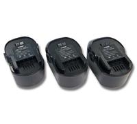 vhbw 3x Batterie compatible avec AEG BBM 14 STX-R, BSB 14 G, BSS 14, BSB 14 STX, BSB 14 STX-R, BSB 14 STXN outil électrique (3000 mAh, NiMH, 14,4 V)