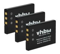 vhbw 3X Batterie Compatible avec Aiptek Pocket DV Z300HD, DV Z200LE, DV Z200Pro Appareil Photo (1000mAh, 3,6V, Li-ION)