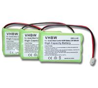 vhbw 3x Batterie compatible avec Alcatel Eole 170, 450 téléphone fixe sans fil (700mAh, 3,6V, NiMH)