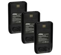 vhbw 3x Batterie compatible avec Ascom D63, DH7, DECT 3735, i63 téléphone fixe sans fil (800mAh, 3,7V, Li-ion) noir