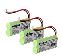 vhbw 3X Batterie Compatible avec Audioline DECT 5015 téléphone Fixe sans Fil (750mAh, 2,4V, NiMH) Vert - Remplacement pour 08C/CP18NM, BC101276
