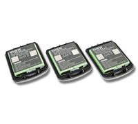 vhbw 3x Batterie compatible avec Avaya Tenovis DECT FC1, C4065R, DECT D3 Mobile téléphone fixe sans fil (600mAh, 2,4V, NiMH)