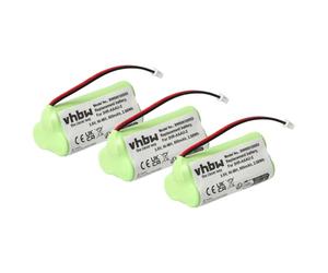 vhbw 3X Batterie Compatible avec Bang & Olufsen BeoCom 2 téléphone Fixe sans Fil (700mAh, 3,6V, NiMH) Vert