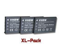 vhbw 3x Batterie compatible avec BenQ DC-X725, DC-X735, DC-X720, T-800, DC-X800 appareil photo (550mAh, 3,6V, Li-ion)