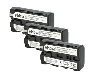 vhbw 3X Batterie Compatible avec Blackmagic Pocket Camera Battery Grip | caméra vidéo caméscope (1800mAh, 7,2V, Li-ion)