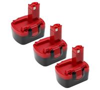 vhbw 3x Batterie compatible avec Bosch GWS 14.4V/3B, GWS 14.4VH, Jan-54, PAG 14.4V, HDI 244, IDI 244 outil électrique (2500 mAh, NiMH, 14,4 V)