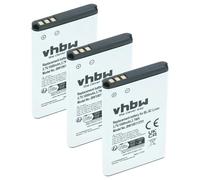 vhbw 3X Batterie Compatible avec Brondi Amico 2 Diamond, Elegant Friend 2, Amico Mio, Oyster S téléphone Portable (1000mAh, 3,7V, Li-ION)