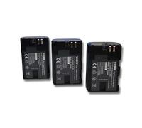 vhbw 3x Batterie compatible avec Canon EOS 80D, R5, R6, 7D Mark II, 70D, 90D, R, 6D Mark II, R5 C, 7D appareil photo (2000mAh, 7,2V, Li-ion), puce d