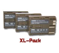 vhbw 3x Batterie compatible avec Canon EOS D30, D60, D20, 5D, 10D, 300D, 50D, 1D, 40D, D10, 20D, 30D appareil photo (1300mAh, 7,2V, Li-ion)