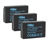 vhbw 3x Batterie compatible avec Canon EOS Kiss X8i, 8000D, 800D, 250D, 77D pour Kiss X10, 750D, 850D, 200D, 760D appareil photo (750mAh, 7,2V, Li-ion)