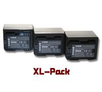 vhbw 3x Batterie compatible avec Canon iVIS HF R62 caméra vidéo caméscope (2400mAh, 3,6V, Li-ion) avec puce d'information