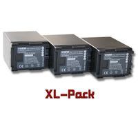 vhbw 3x Batterie compatible avec Canon Legria FS36, FS37, FS306, FS307, FS405 caméra vidéo caméscope (2400mAh, 7,2V, Li-ion) avec puce d'information - Remplacement pour BP-827