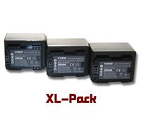 vhbw 3x Batterie compatible avec Canon Legria HF R306, HF M506, HF M52, HF M56 caméra vidéo caméscope (2400mAh, 3,6V, Li-ion) avec puce d'information