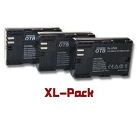 vhbw 3x Batterie compatible avec Canon poignée alimentation BG-E7, BG-9, BG-E6, BG-E13, BG-E14 (1300mAh, 7,4V, Li-ion), puce d'information