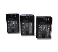 vhbw 3x Batterie compatible avec Canon poignée alimentation BG-E7, BG-9, BG-E6, BG-E13, BG-E14 (2000mAh, 7,2V, Li-ion), puce d'information