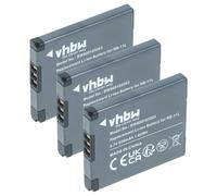 vhbw 3X Batterie Compatible avec Canon PowerShot A2500, A2300, A2400, A2500 is, A2300 is, A2400 is, A2200 Appareil Photo (500mAh, 3,7V, Li-ION)