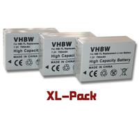vhbw 3x Batterie compatible avec Canon PowerShot G10, SX30 is, G11, G12 appareil photo (700mAh, 7,2V, Li-ion) - Remplacement pour NB-7L