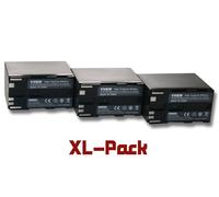 vhbw 3x Batterie compatible avec Canon XF300, XF305, XF100, XF105 caméra vidéo caméscope (6600mAh, 7,4V, Li-ion)