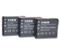 vhbw 3x Batterie compatible avec Casio Exilim EX-ZR200BK, EX-ZR200RD, EX-ZR300, EX-ZR200WE, EX-ZR300GD appareil photo (1100mAh, 3,6V, Li-ion)