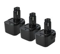 vhbw 3x Batteries compatible avec Dewalt DW972, DW972B, DW972K, DW971K-2, DW972K-2 outil électrique (3000 mAh, NiMH, 12 V)
