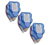 vhbw 3x Batterie compatible avec Ecovacs Deebot D63s, D66, D68, D62s, D62, D63, D630, D650, D660, D680, D65, D710 aspirateur (2500mAh, 6V, NiMH)