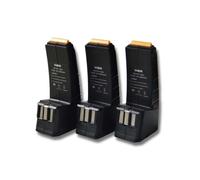vhbw 3x Batterie compatible avec Festo / Festool CDD12FX, CDD12ESC, CDD12ES, CDD12MH outil électrique (3000 mAh, NiMH, 12 V)