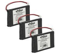 vhbw 3x Batterie compatible avec Grundig Calios H1, 1A, 1 téléphone fixe sans fil (600mAh, 3,7V, Li-ion)
