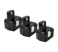 vhbw 3X Batterie Compatible avec Hitachi DS 14DVB2, DS 14DVA, DS 14DVB, DS 14DMR, DS 14DV, DS 14DL Outil électrique (2100 mAh, NiMH, 14,4 V)