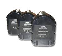 vhbw 3x Batterie compatible avec Hitachi DS12DVB, DS12DV, DS 12DV, DS12DM2, DS 12DM2, DN 12Y, DS12DM, DS 12DM outil électrique (2100 mAh, NiMH, 12 V)