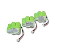 vhbw 3x Batterie compatible avec Hoover RVC0010, RVC0011, RVC0011-001 robot électroménager (3300mAh, 6V, NiMH)