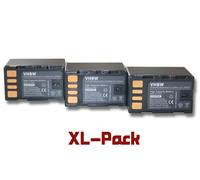 vhbw 3X Batterie Compatible avec JVC GY-HM100E, GZ-HD10, GZ-HD10ex, GZ-HD3 caméra vidéo caméscope (2100mAh, 7,2V, Li-ION) avec Puce d'information