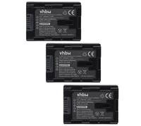 vhbw 3x Batterie compatible avec JVC GZ-EX265, GZ-EX275, GZ-EX250BUS, GZ-EX310 caméra vidéo caméscope (1200mAh, 3,6V, Li-ion) avec puce d'information