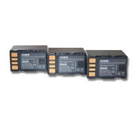 vhbw 3x Batterie compatible avec JVC GZ-HM100, GZ-HM1, GZ-HD7, GZ-HM100E caméra vidéo caméscope (2100mAh, 7,2V, Li-ion) avec puce d'information
