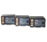 vhbw 3x Batterie compatible avec JVC GZ-HM1SEU, GZ-HM200BEU, GZ-HM200 caméra vidéo caméscope (2100mAh, 7,2V, Li-ion) avec puce d'information