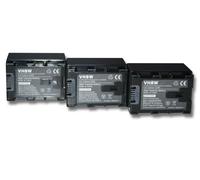 vhbw 3x Batterie compatible avec JVC GZ-HM670, GZ-HM690, GZ-HM650BU, GZ-HM655 caméra vidéo caméscope (2400mAh, 3,6V, Li-ion) avec puce d'information