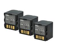 vhbw 3x Batterie compatible avec JVC GZ-MG505, GZ-MG77, GZ-MG70, GZ-MG67, GZ-MG60, GZ-MG57, GZ-MG50 caméra vidéo caméscope (1200mAh, 7,2V, Li-ion)