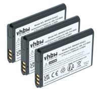 vhbw 3x Batterie compatible avec Liquid Image Impact 365, 367 caméra vidéo caméscope (1200mAh, 3,7V, Li-ion)
