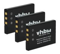 vhbw 3x Batterie compatible avec Lumicron LDC-626Z3, DV5, DC4230, ee-pack-33, LDC-4013, LDC-4230, 4013 appareil photo (1000mAh, 3,6V, Li-ion)