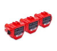 vhbw 3x batterie compatible avec Makita 4013DZ, 4191D, 4191DWA, 4191DWAE, 4191DWD, 4191DZ, 4331D, 4331DWAE outil électrique (1500mAh NiMH 12V)