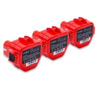 vhbw 3x batterie compatible avec Makita 6227D, 6227DW, 6227DWBE, 6227DWE, 6227DWLE, 6270D, 6270DWAE, 6270DWALE outil électrique (1500mAh NiMH 12V)