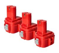 vhbw 3x batterie compatible avec Makita 6227D, 6227DW, 6227DWBE, 6227DWE, 6227DWLE, 6270D, 6270DWAE, 6270DWALE outil électrique (1500mAh NiMH 12V)
