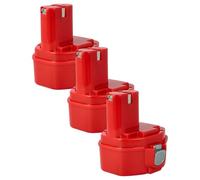 vhbw 3x NiMH batterie 1500mAh (14.4V) pour outil électrique outil Powertools Tools Makita 6228DWBE, 6228DWE, 6233D, 6233DWAE, 6233DWBE, 6236DWBE