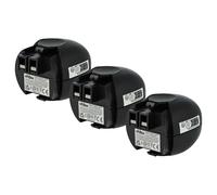 vhbw 3X Batterie Compatible avec Metabo 00064000, 6.00064.50, 6.00059.51, 6.00063.50, 6.00059.50 Outil électrique (2100 mAh, NiMH, 4,8 V)