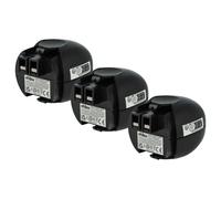 vhbw 3x Batterie compatible avec Metabo Powermaxx, Powergripp Flashlight, Powermaxx Basic, Powermaxx 4.8 outil électrique (2100 mAh, NiMH, 4,8 V)